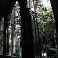 Barcelona, Catedral la Seu, Kreuzgang, Innenhof.