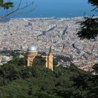 Barcelona, Tibidabo, Blick auf die Stadt.