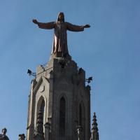 Barcelona, Tibidabo, Kirchenjesus auf Sagrat Cor.