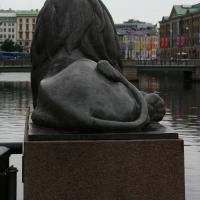 Löwenskulptur in Göteborg.