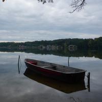 Lindow, Wutzsee: Blick mit Boot.