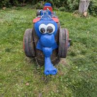 Lindow, Wutzsee: Kunstinstallation Elefant.