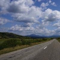 Fahrt über die Berge.