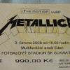 Eintrittskarte Metallica in Prag.