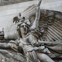 Detail des Arc de Triomphe in Paris.