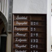 Sighişoara, Kirchenliedtafel.