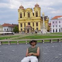 Timişoara, Einheitsplatz mit römisch-katholischer Kathedrale.